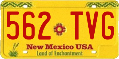 NM license plate 562TVG