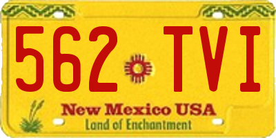 NM license plate 562TVI