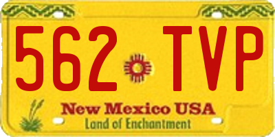 NM license plate 562TVP