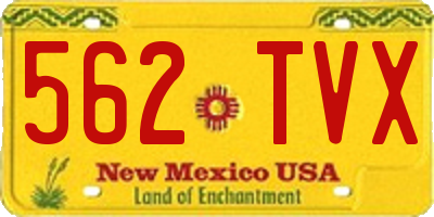 NM license plate 562TVX
