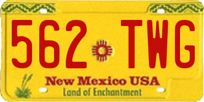 NM license plate 562TWG