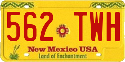 NM license plate 562TWH