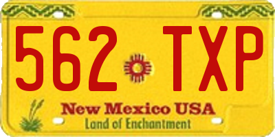 NM license plate 562TXP