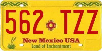 NM license plate 562TZZ