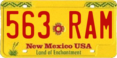 NM license plate 563RAM
