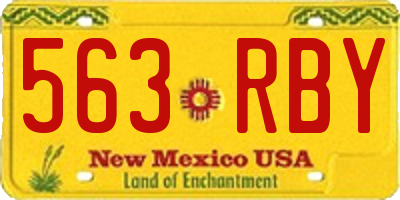 NM license plate 563RBY