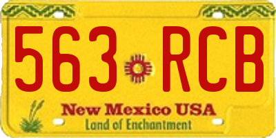 NM license plate 563RCB