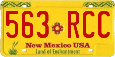 NM license plate 563RCC