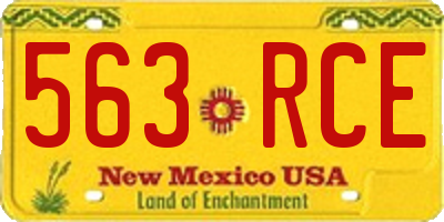 NM license plate 563RCE