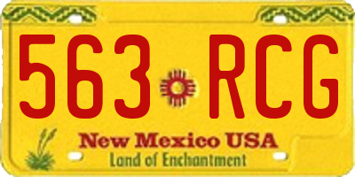 NM license plate 563RCG