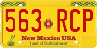 NM license plate 563RCP