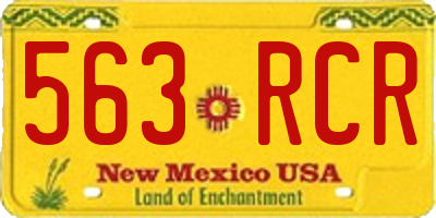 NM license plate 563RCR