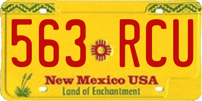 NM license plate 563RCU