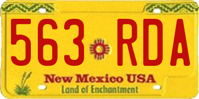 NM license plate 563RDA