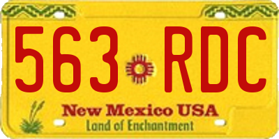 NM license plate 563RDC