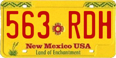 NM license plate 563RDH