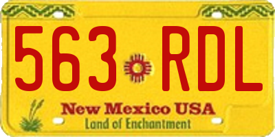 NM license plate 563RDL