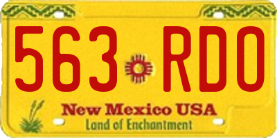 NM license plate 563RDO