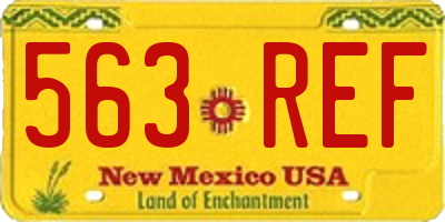 NM license plate 563REF