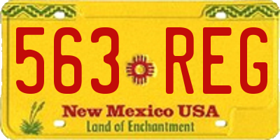 NM license plate 563REG