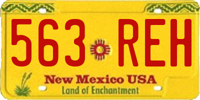 NM license plate 563REH