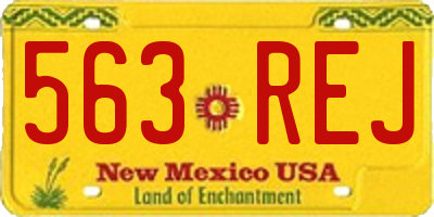 NM license plate 563REJ