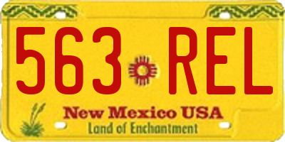 NM license plate 563REL