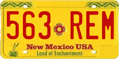NM license plate 563REM