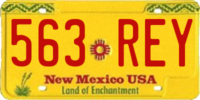 NM license plate 563REY