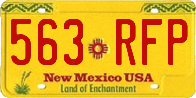 NM license plate 563RFP