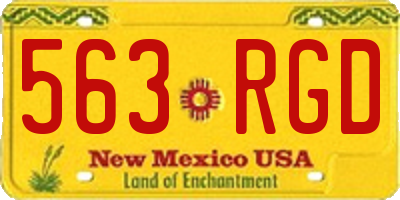 NM license plate 563RGD