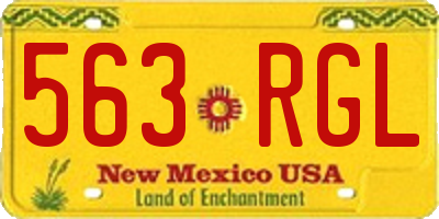 NM license plate 563RGL