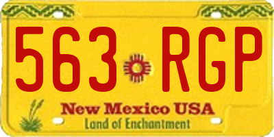 NM license plate 563RGP