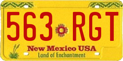 NM license plate 563RGT