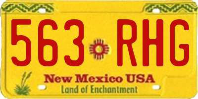 NM license plate 563RHG