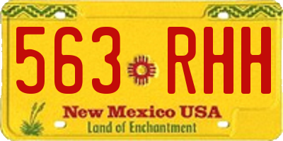 NM license plate 563RHH