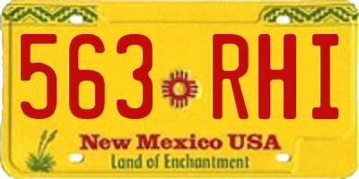 NM license plate 563RHI