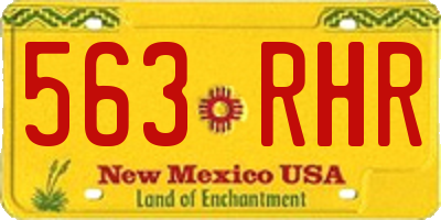 NM license plate 563RHR