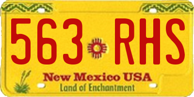 NM license plate 563RHS