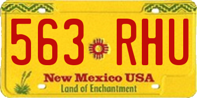 NM license plate 563RHU