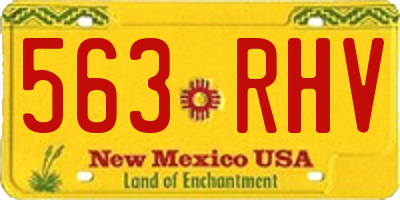 NM license plate 563RHV