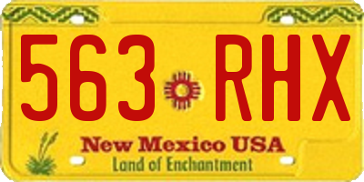 NM license plate 563RHX