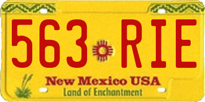 NM license plate 563RIE