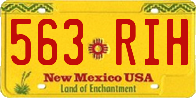 NM license plate 563RIH