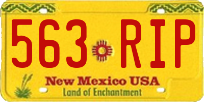 NM license plate 563RIP
