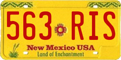 NM license plate 563RIS