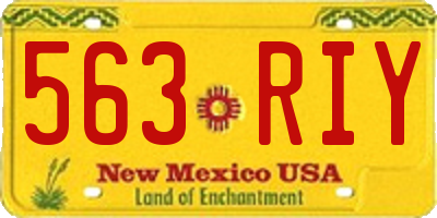 NM license plate 563RIY