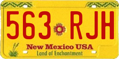 NM license plate 563RJH