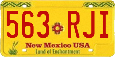 NM license plate 563RJI