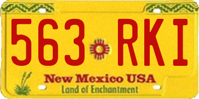 NM license plate 563RKI